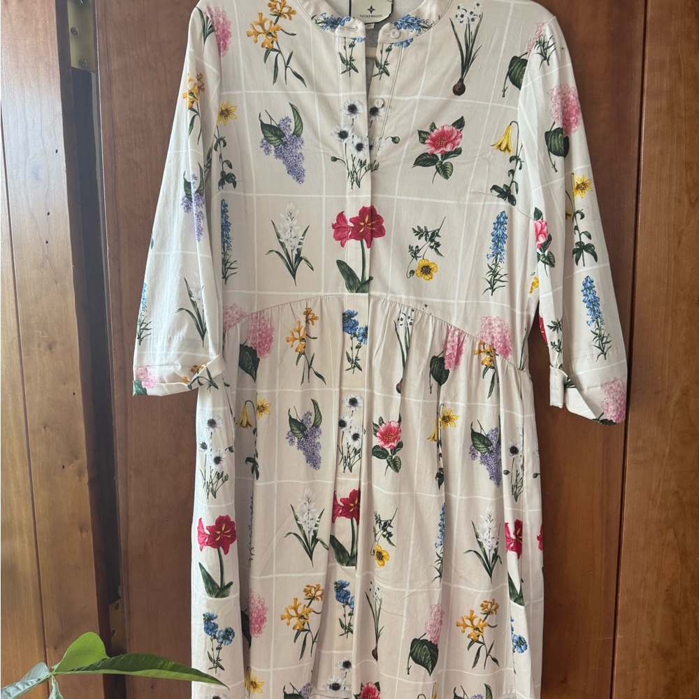 Floral Print Tuckernuck Cream Dress